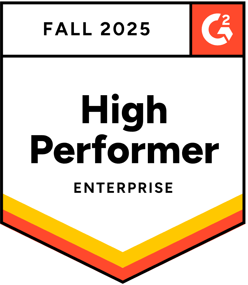 G2 Badge: Fall 2025. High Performer- Enterprise