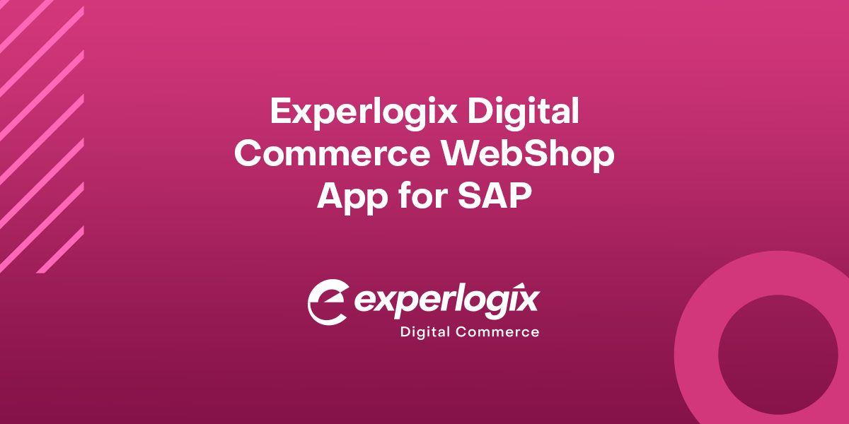 Experlogix Digital Commerce WebShop for SAP